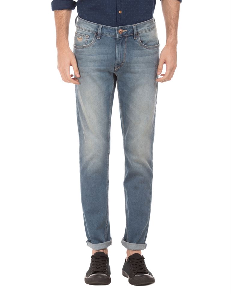 Flying Machine Men Casual Wear Blue Jeans